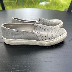 Keds Women’s Light Gray Perforated Slip-Ons
